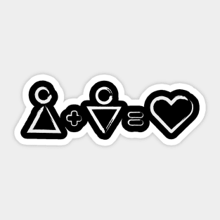 guy+girl=love Sticker